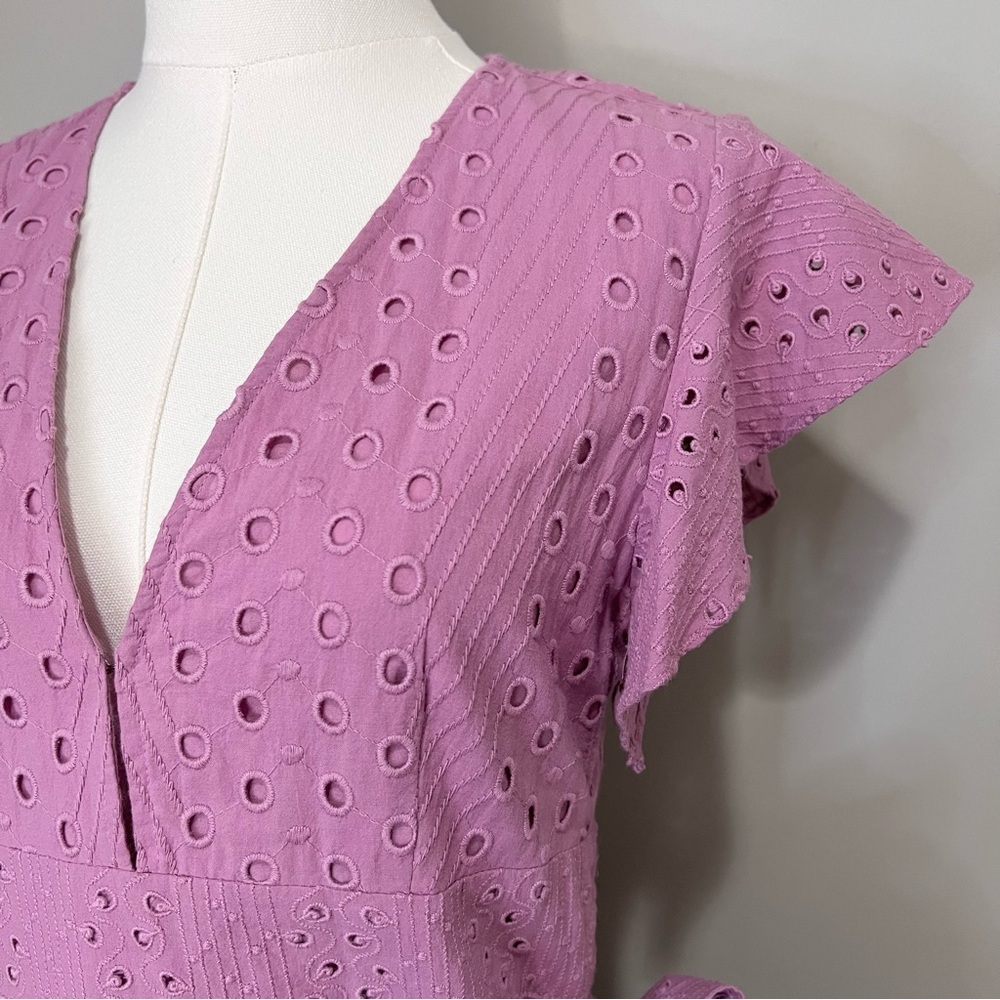 Anthropologie Dolan Patsy Eyelet Wrap Dress Size XS - Picture 4 of 12